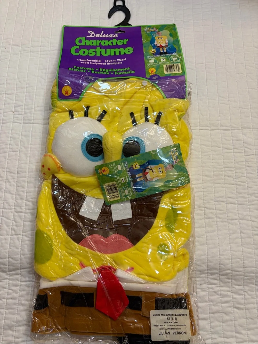 Vintage 2001 Rubie's Deluxe SpongeBob SquarePants Costume Set NWT